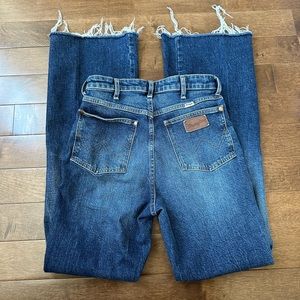 Wrangler boot cut raw edge jeans